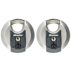 Master lock cadenas disque excell 2 pcs acier inox 70 mm m40eurt