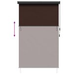 vidaXL Store enrouleur Marron 60 x 250 cm Tissu et Aluminium