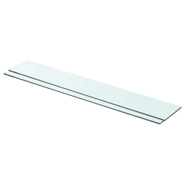 vidaXL Panneaux d'étagère 2 Pièces Verre Transparent 80 x 12 cm