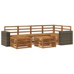 vidaXL Ensemble de canapé d'angle 6 Pièces Naturel Bois d'Acacia Massif