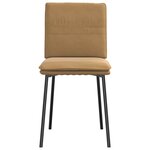 vidaXL Chaises à manger lot de 6 marron velours