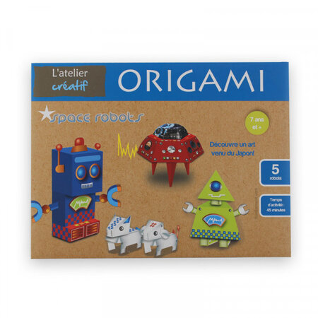 Coffret création origamis en forme de robots