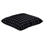vidaXL Coussins Éparpillés À carreaux 4 Pièces Carreaux Noirs 60 x 60 cm