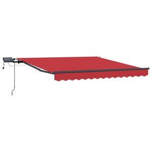 vidaXL Auvent rétractable Rouge 300 x 250 cm Tissu et Aluminium