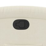 vidaXL Fauteuil inclinable Crème Velours