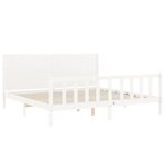 vidaXL Cadre de lit sans matelas blanc 200x200 cm bois massif de pin