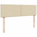 VidaXL Cadre de lit ottoman avec matelas crème 160x200 cm tissu