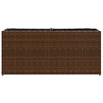 vidaXL Jardinière avec 2 pots marron 90x20x40 cm résine tressée