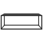 vidaXL Table basse Noir avec verre noir 100x50x35 cm