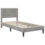 vidaXL Cadre de lit avec matelas Gris clair 90 x 200 cm Velours