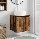 vidaXL Vanité de lavabo mural Bois ancien 49 5 x 44 5 x 65 cm