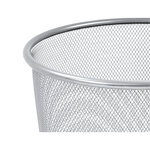 Corbeille à papier q-connect maille métallique forme circulaire 8.3l 235x260x190mm coloris argent