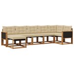 vidaXL Ensemble de canapés d'extérieur 7 Pièces Naturel et Beige