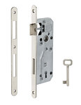THIRARD - Serrure encastrable à clé pour porte de chambre  carré 8mm  axe 40mm  entr'axe 90mm  bouts ronds  2 clés