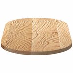 vidaXL Dessus de table 80x40x2 cm bois de chêne massif ovale