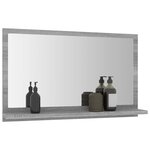 vidaXL Miroir de bain Sonoma gris 60x10 5x37 cm Bois d'ingénierie
