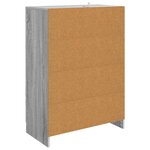 vidaXL Buffet Sonoma gris 66 x 34 5 x 92 cm Bois d'ingénierie
