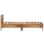 vidaXL Cadre de lit Bois ancien 90 x 190 cm Bois d'ingénierie