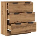 vidaXL Buffet chêne artisanal 60x30x70 cm bois d'ingénierie
