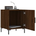 vidaXL Tables de chevet 2Pièces chêne marron 40x40x50cm bois d'ingénierie