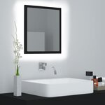 Vidaxl miroir à led de salle de bain noir 40x8 5x37 cm acrylique