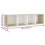vidaXL Ensemble de meubles TV 3 Pièces Blanc chêne sonoma Bois ingénierie