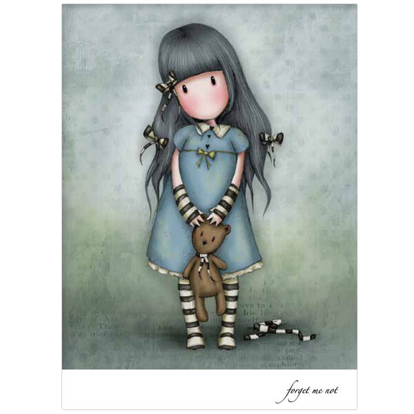 Forget me not carte postale avec enveloppe gorjuss