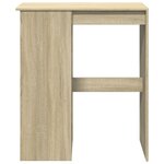 vidaXL Table de bar avec étagères chêne sonoma bois d'ingénierie