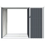 vidaXL Abri à bois de jardin Anthracite 245x98x159 cm Acier galvanisé