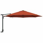 vidaXL Parasol de jardin Rouge et Noir 248 x 248 x 148 cm