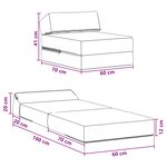 vidaXL Canapé-lit pliable Gris foncé 60 x 70 x 41 cm Tissu