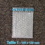 Lot de 100 sachets bulles d'air 100x120 mm avec rabat adhésif