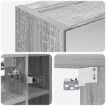 vidaXL Armoire Miroir de Salle de Bain Gris Sonoma 60 x 14 5 x 50 cm