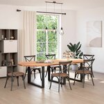 vidaXL Dessus de table 280x120x4 cm bois de chêne massif ovale