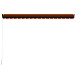 vidaXL Auvent manuel rétractable avec LED 450x300 cm Orange et marron