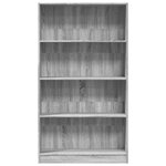 vidaXL Bibliothèque sonoma gris 80x24x143 cm bois d'ingénierie