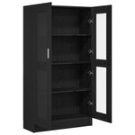 vidaXL Bibliothèque Chêne noir 82 5 x 30 5 x 150 cm Bois d'ingénierie