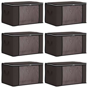 vidaXL Boîte de rangement avec fenêtre latérale transparente 6 Pièces