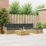 vidaXL Ensemble de canapés d'extérieur 7 pc Blanc et anthracite