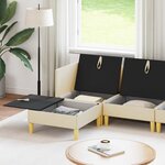 vidaXL Canapé modulaire avec rangement 5 Pièces Crème Tissu