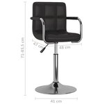 vidaXL Chaise de salle à manger Noir Similicuir