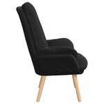 vidaXL Fauteuil relaxant Noir 69 x 74 x 93 cm tissu