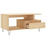 vidaXL Table basse Chêne sonoma 90x49x45 cm Bois d'ingénierie