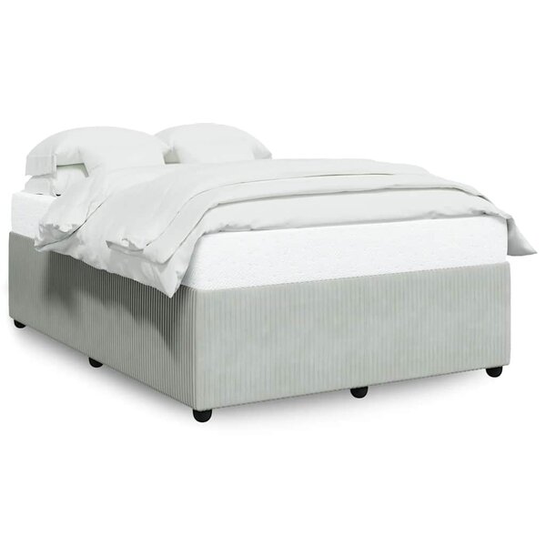 vidaXL Cadre de lit sans matelas gris clair 160x200 cm velours