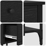 vidaXL Tables de nuit 2 Pièces Chêne noir 34x36x70 cm Bois d'ingénierie