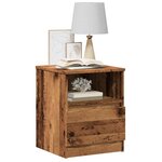 vidaXL Table de chevet vieux bois 40x40x50 cm bois d’ingénierie