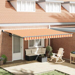 vidaXL Auvent Rétractable Jaune  orange 450 × 300 cm tissu