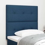 vidaXL Tête de Lit LED avec des lumières à LED Manuel Bleu 90 cm tissu