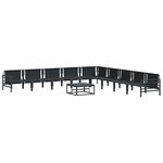 vidaXL Ensemble de canapé de jardin 10 Pièces Anthracite Acier