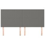 vidaXL Tête de lit Gris foncé 180 x 5 x 118/128 cm Tissu